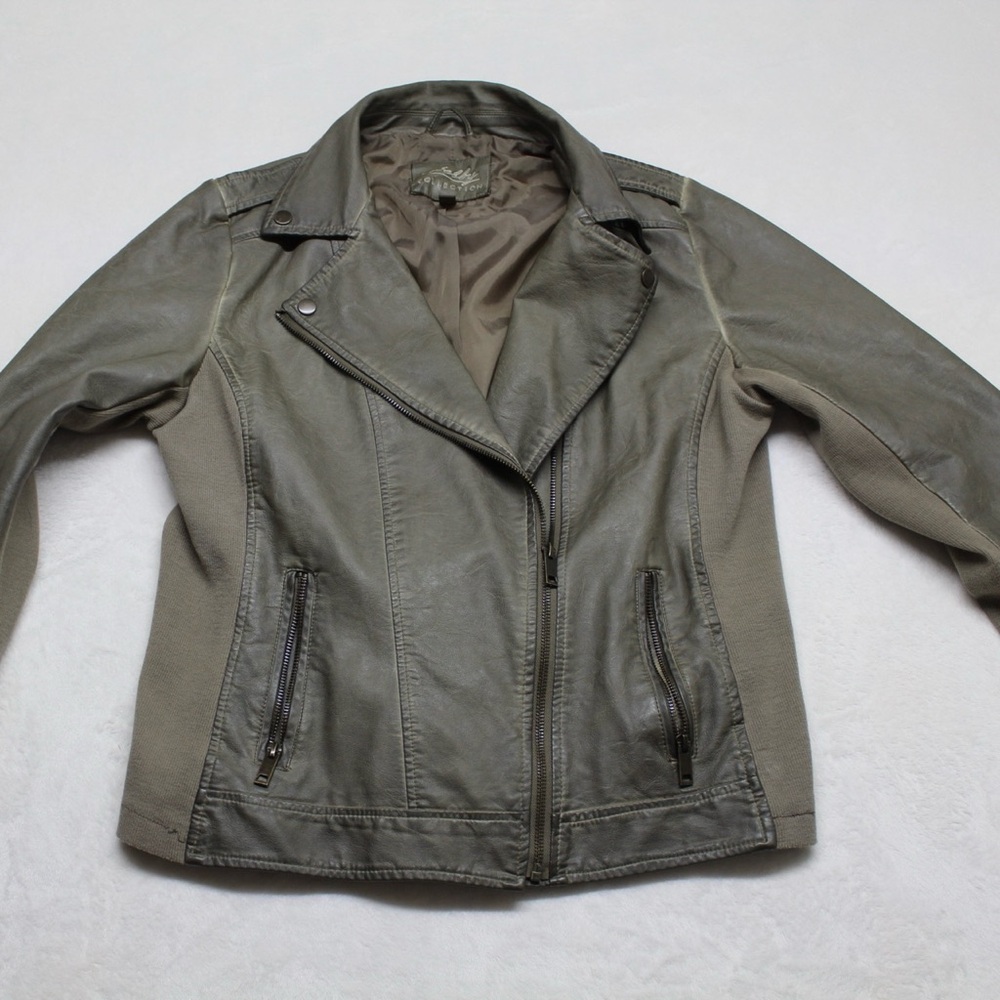 Sebby Collection Faux Leather Women's Moto Jacket